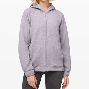 NWOT Lululemon Pave New Ways Full-Zip Glacier Grey/White - XS